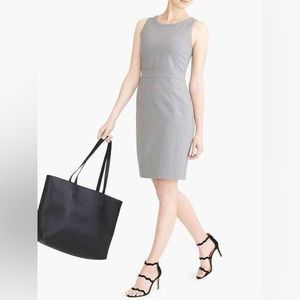 J.Crew Sleeveless Crewneck Sheath Dress Career Business Grey size 0 petite NWT